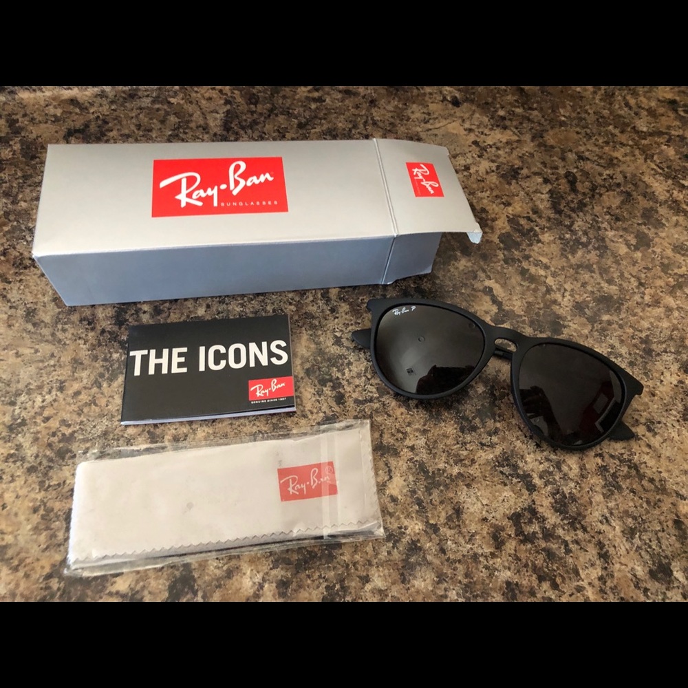 Ray Ban Polarized Erika Matte Black New